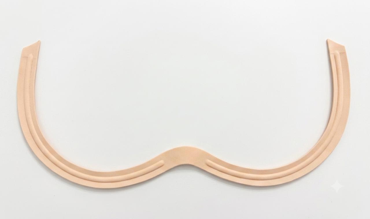Bondable bra wire frame, supplied production-ready as a bonded component