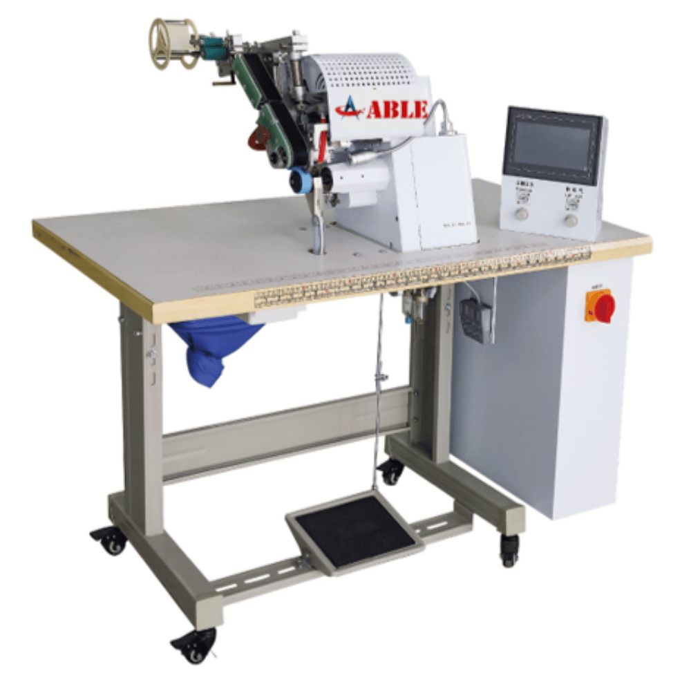 Laydown machine with flat foot
