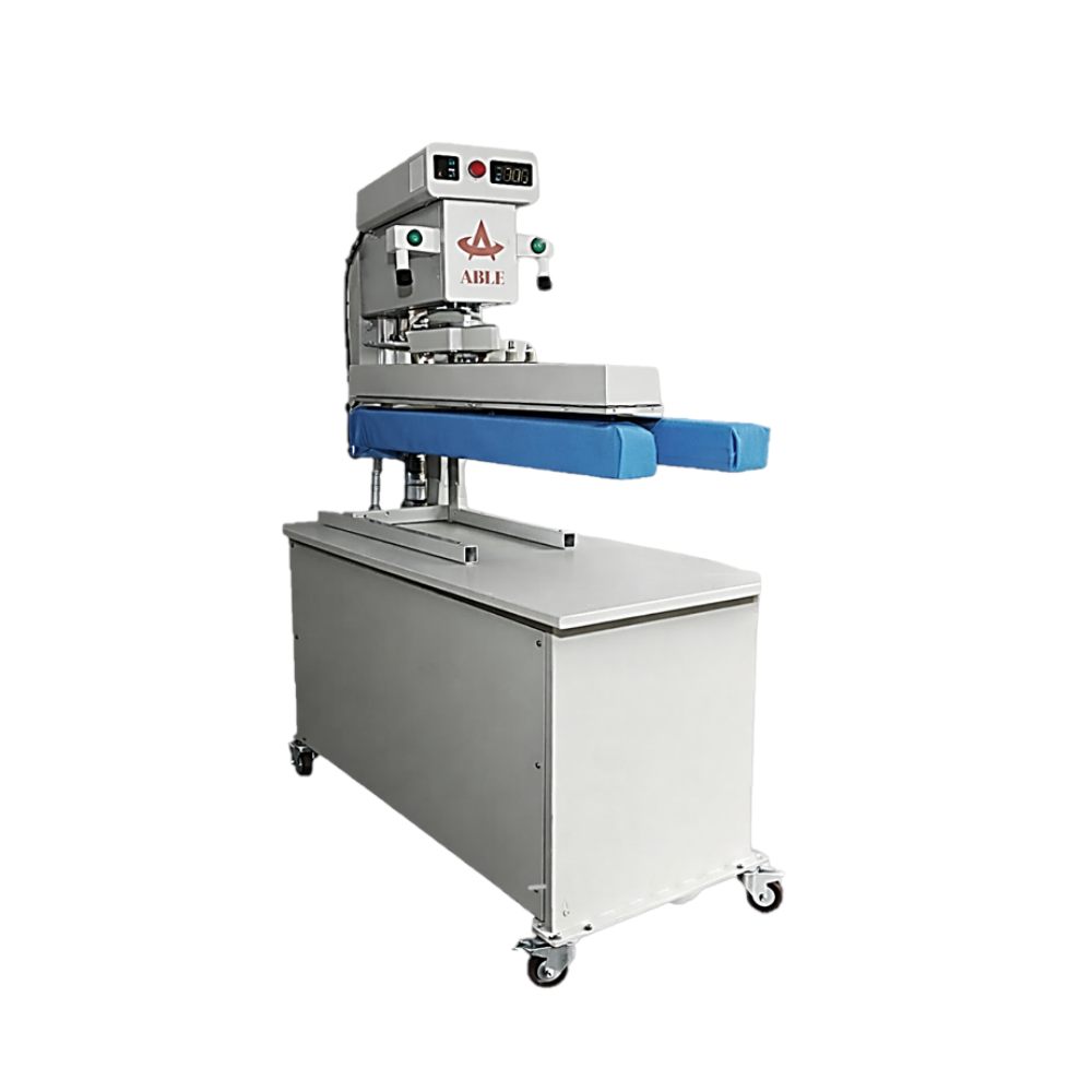 Long finger bed press machine with extended heated arm