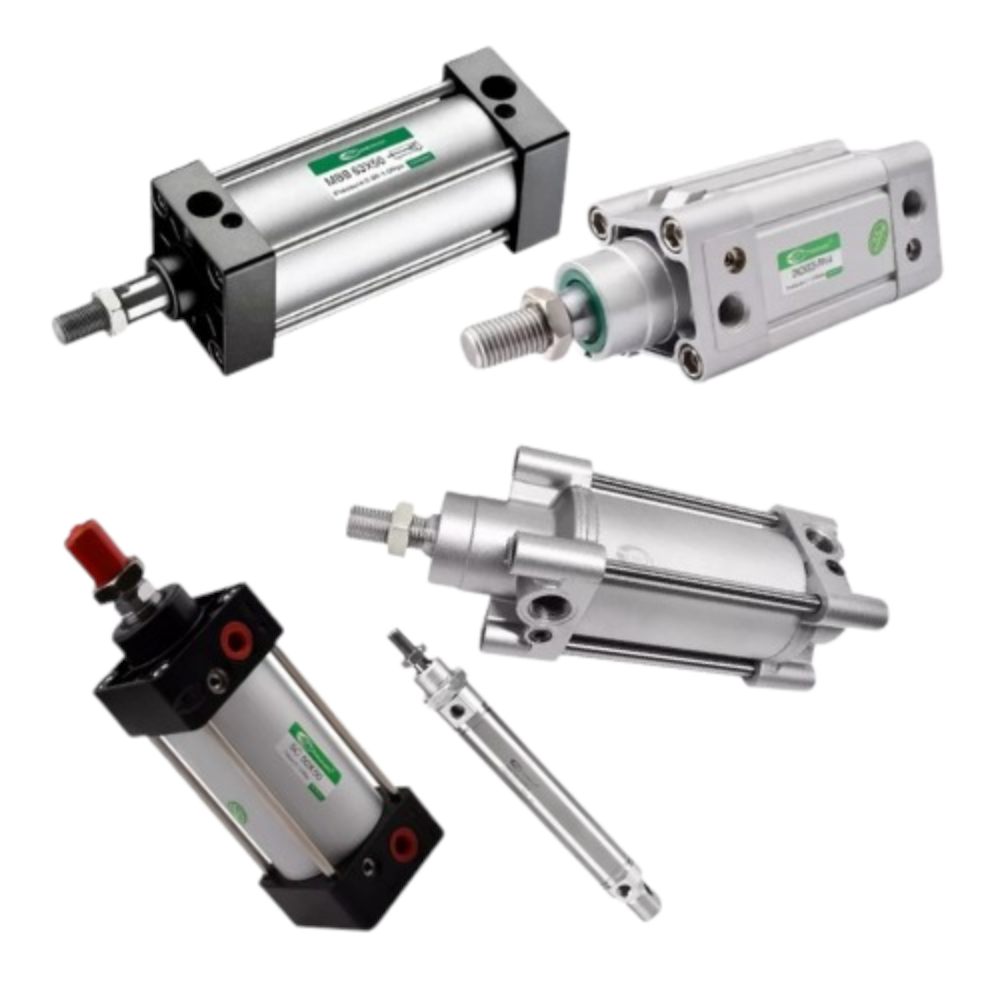 Pneumatic cylinders in a range of bores and stroke lengths