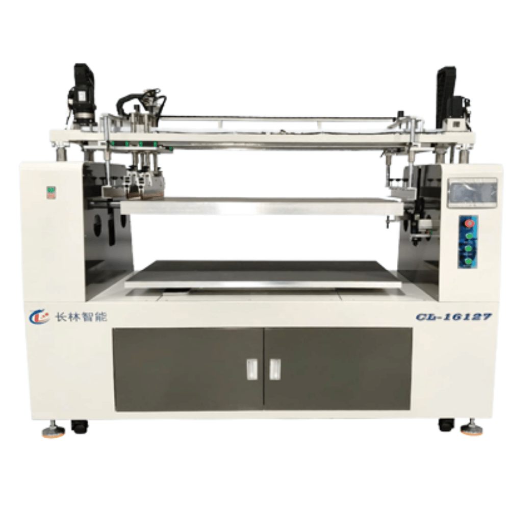 Silicone brush and bonding machine with automated gantry applicator