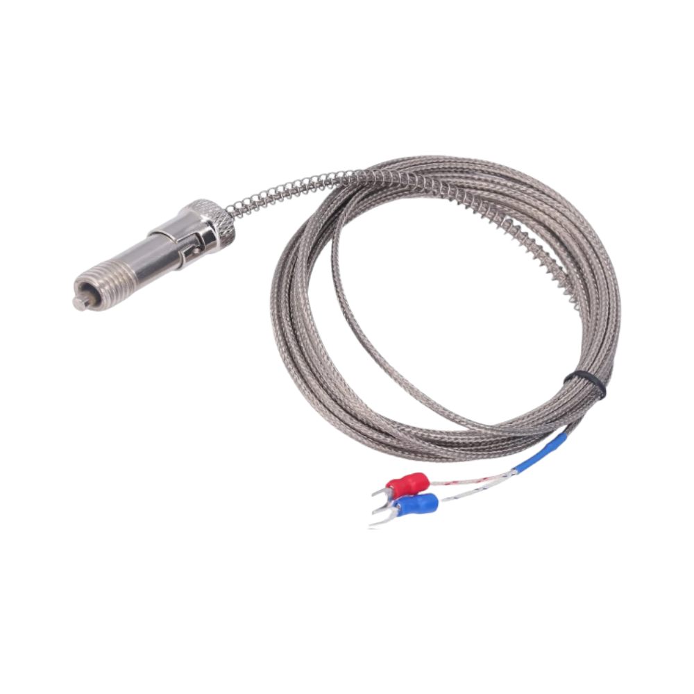 K-type thermocouple temperature probe with braided lead